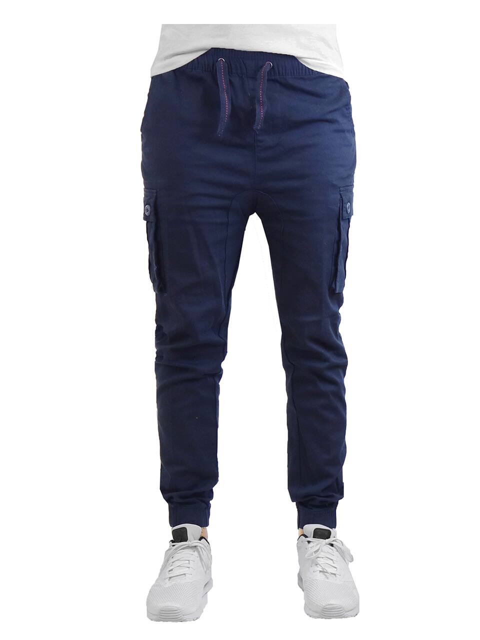 Galaxy by Harvic Slim Fit Cotton Stretch Twill Men's Cargo Joggers